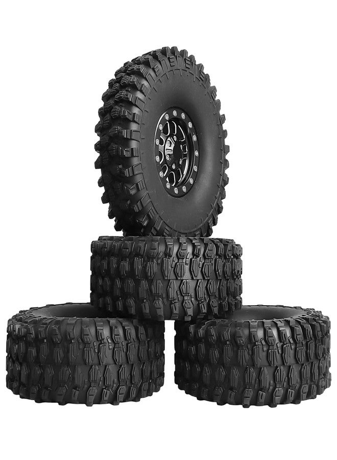 AllinRC High-Grip Aluminum 1.9 Beadlock Wheels and Tires Set Combo All-Terrain for Traxxas TRX-4 Axial SCX10 Capra RC4WD Redcat Gen8 1/10 Scale RC Crawler - Image 1